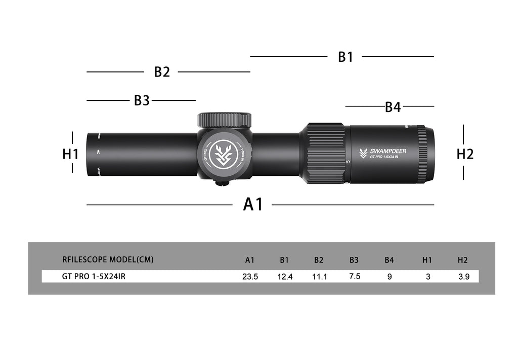 GT PRO 1-5X24IR Second Focal Plane Rifle Scope